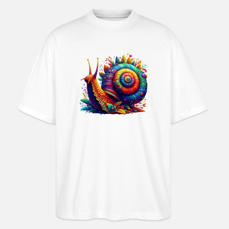Escargot - T-shirt bio Blaster 2.0 coupe oversize Stanley/Stella Unisexe - blanc