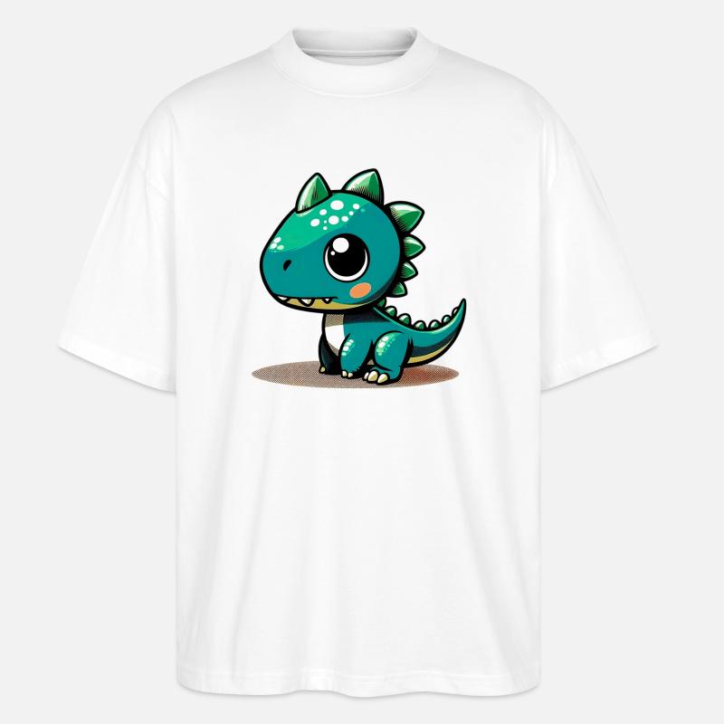 Dinosaurier - Stanley/Stella Oversized Unisex Bio T-Shirt Blaster 2.0 - Weiß