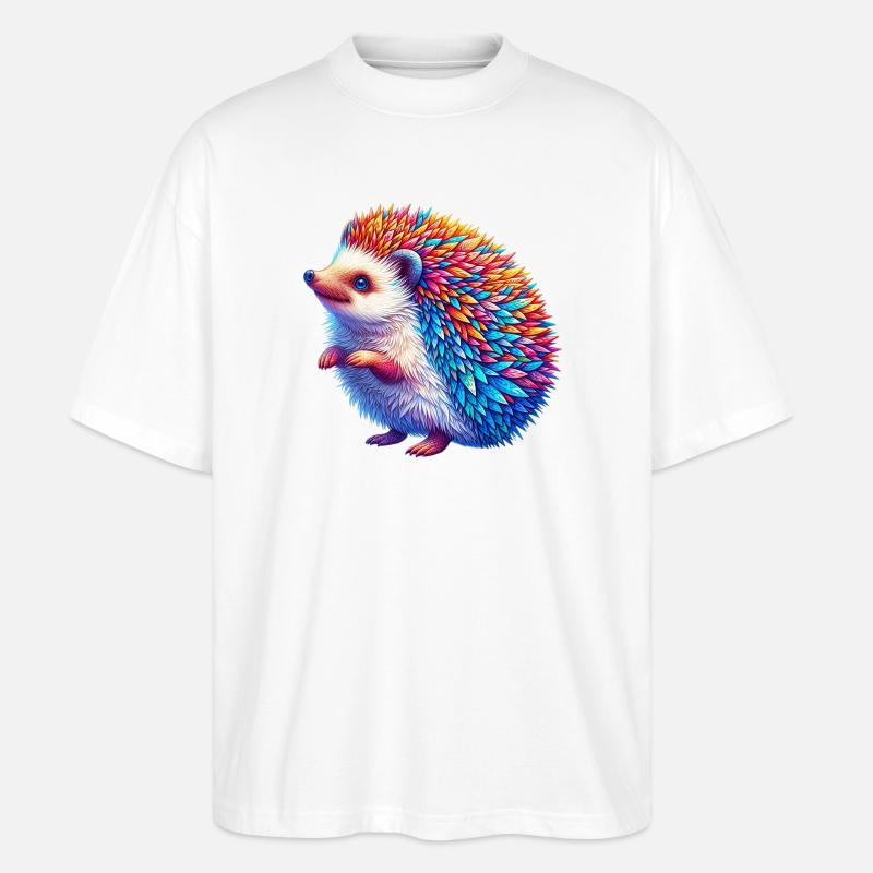 Igel - Stanley/Stella Oversized Unisex Bio T-Shirt Blaster 2.0 - Weiß
