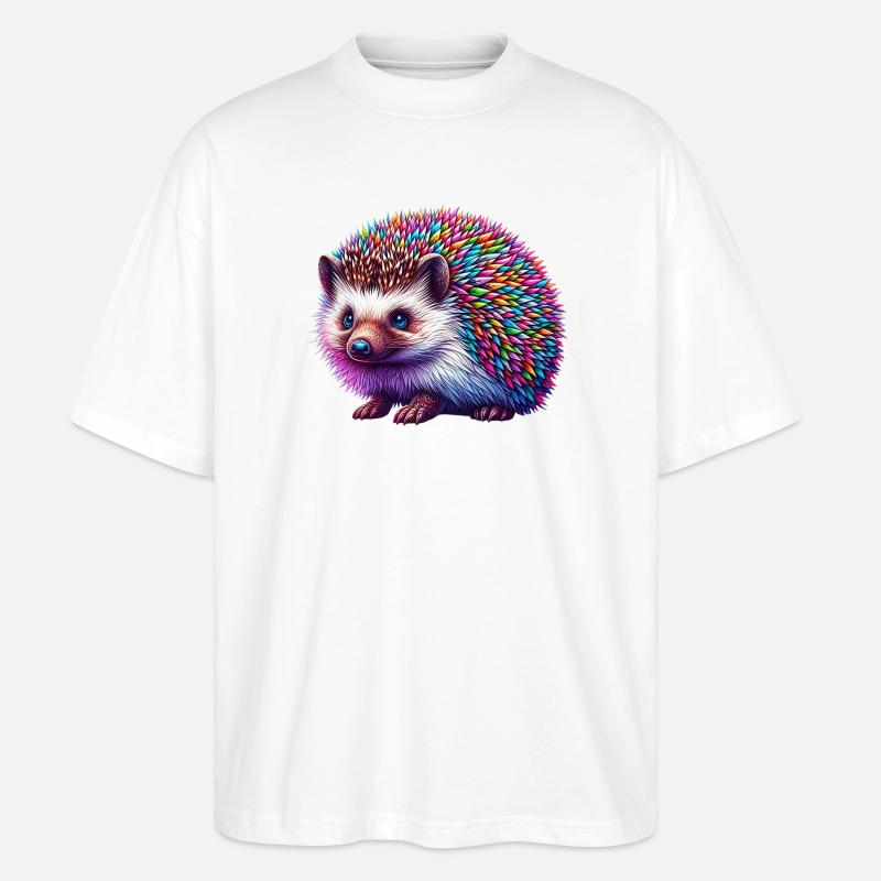 Igel - Stanley/Stella Oversized Unisex Bio T-Shirt Blaster 2.0 - Weiß