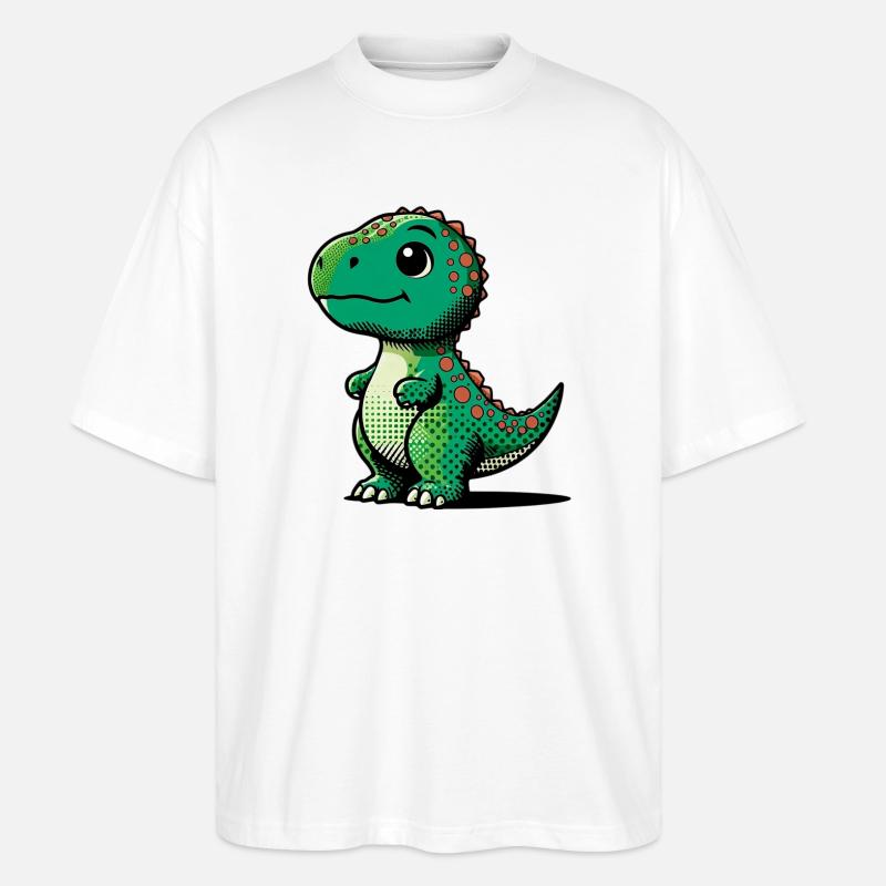 Dinosaurier - Stanley/Stella Oversized Unisex Bio T-Shirt Blaster 2.0 - Weiß