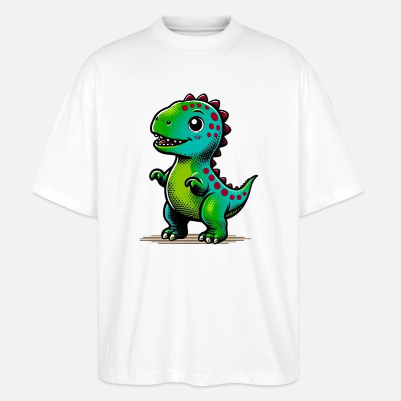 Dinosaurier - Stanley/Stella Oversized Unisex Bio T-Shirt Blaster 2.0 - Weiß