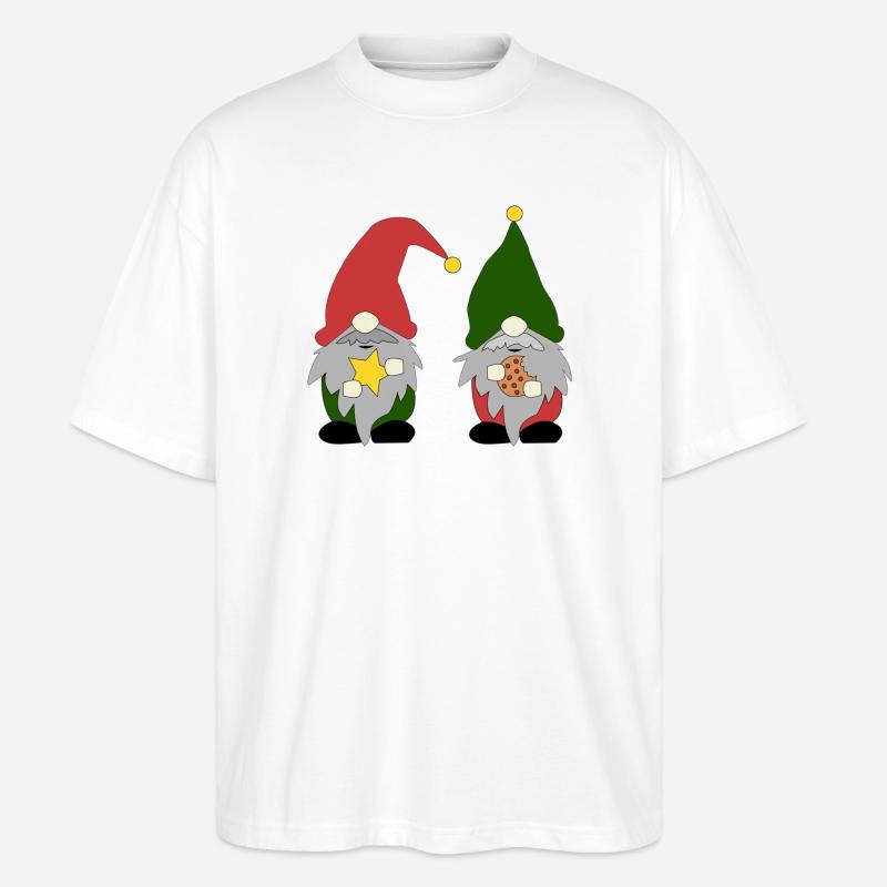Fröhliche Wichtel - Stanley/Stella Oversized Unisex Bio T-Shirt Blaster 2.0 - Weiß