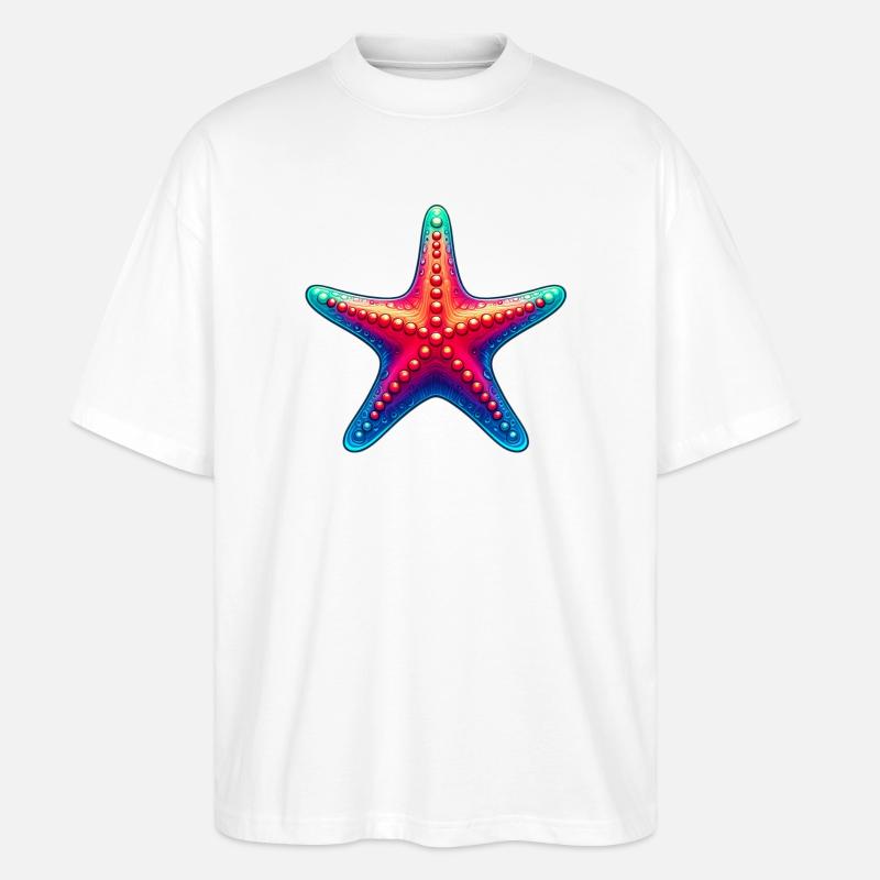 Seestern - Stanley/Stella Oversized Unisex Bio T-Shirt Blaster 2.0 - Weiß