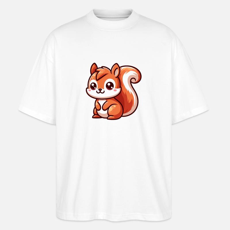 Petit Ecureuil Mignon - T-shirt bio Blaster 2.0 coupe oversize Stanley/Stella Unisexe - blanc