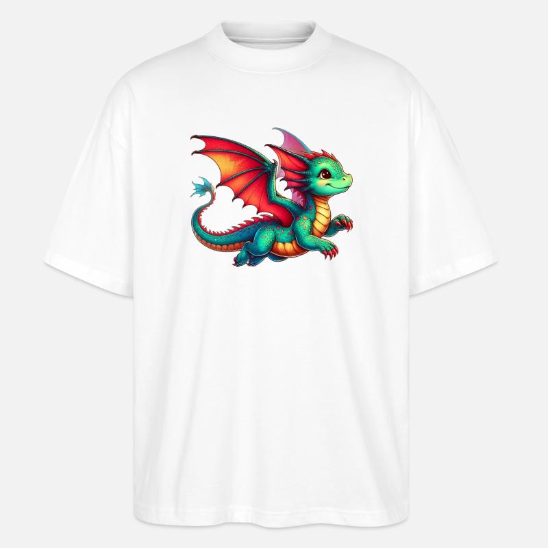 Dragon - Stanley/Stella Oversized Unisex Organic T-shirt Blaster 2.0 - white