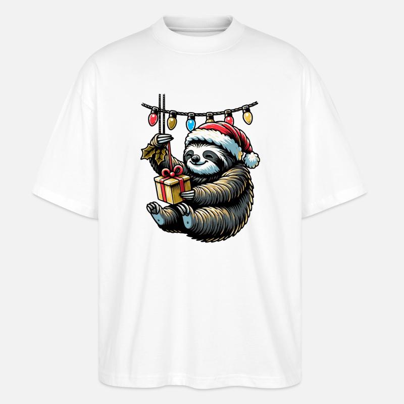 Slowly Christmas! - Stanley/Stella Oversized Unisex Bio T-Shirt Blaster 2.0 - Weiß