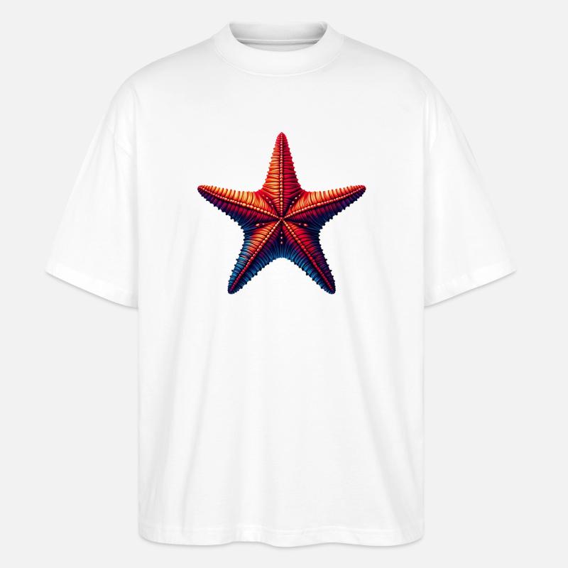 Seestern - Stanley/Stella Oversized Unisex Bio T-Shirt Blaster 2.0 - Weiß