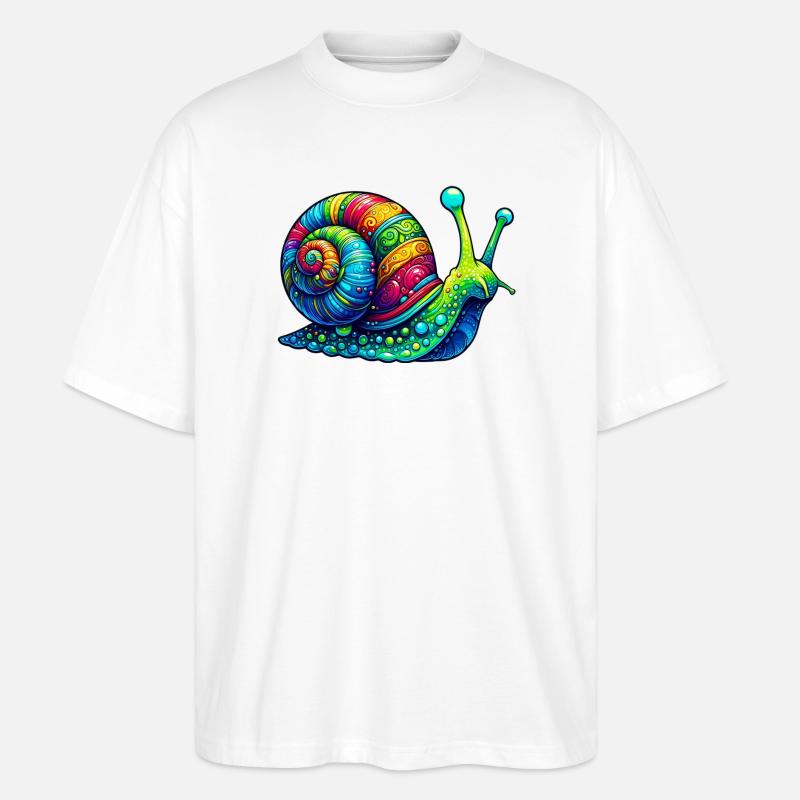 Escargot - T-shirt bio Blaster 2.0 coupe oversize Stanley/Stella Unisexe - blanc