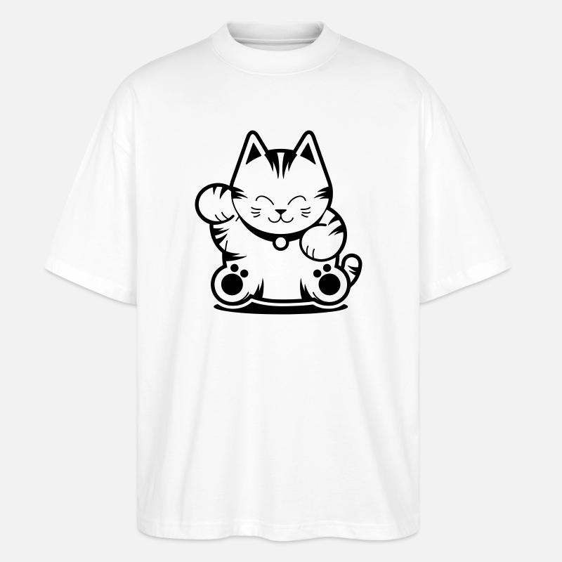 Tiger Cat - Stanley/Stella Oversized Unisex Bio T-Shirt Blaster 2.0 - Weiß