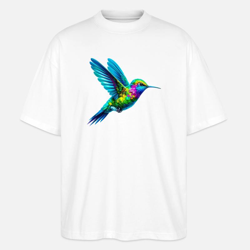 Kolibri - Stanley/Stella Oversized Unisex Bio T-Shirt Blaster 2.0 - Weiß