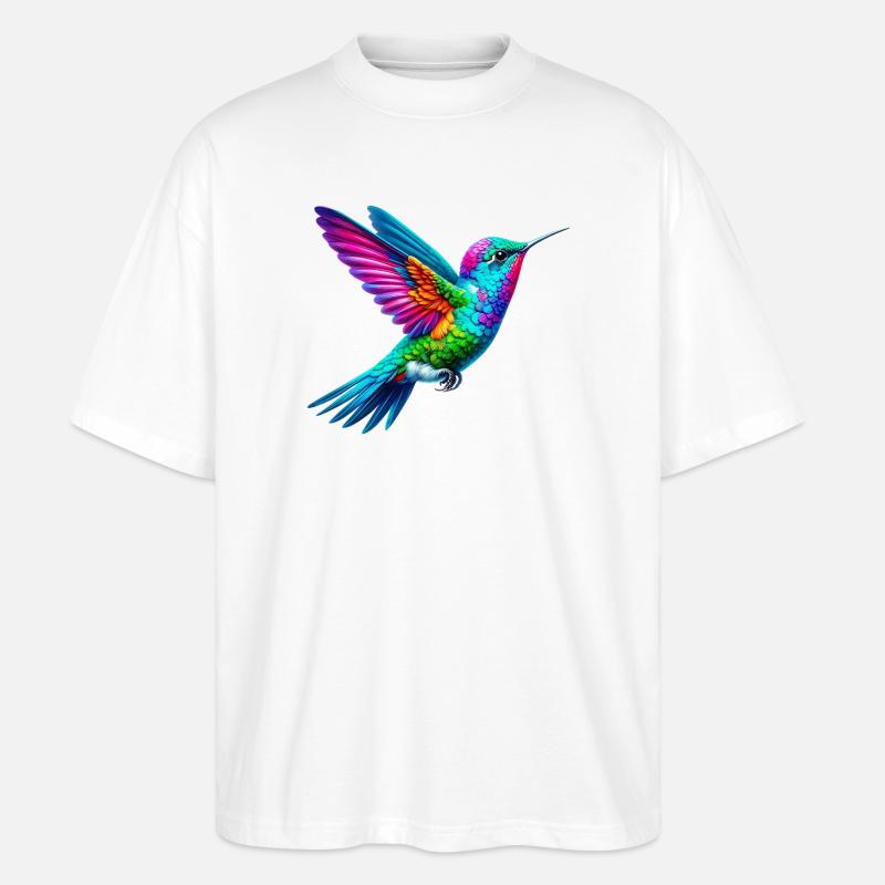 Kolibri - Stanley/Stella Oversized Unisex Bio T-Shirt Blaster 2.0 - Weiß