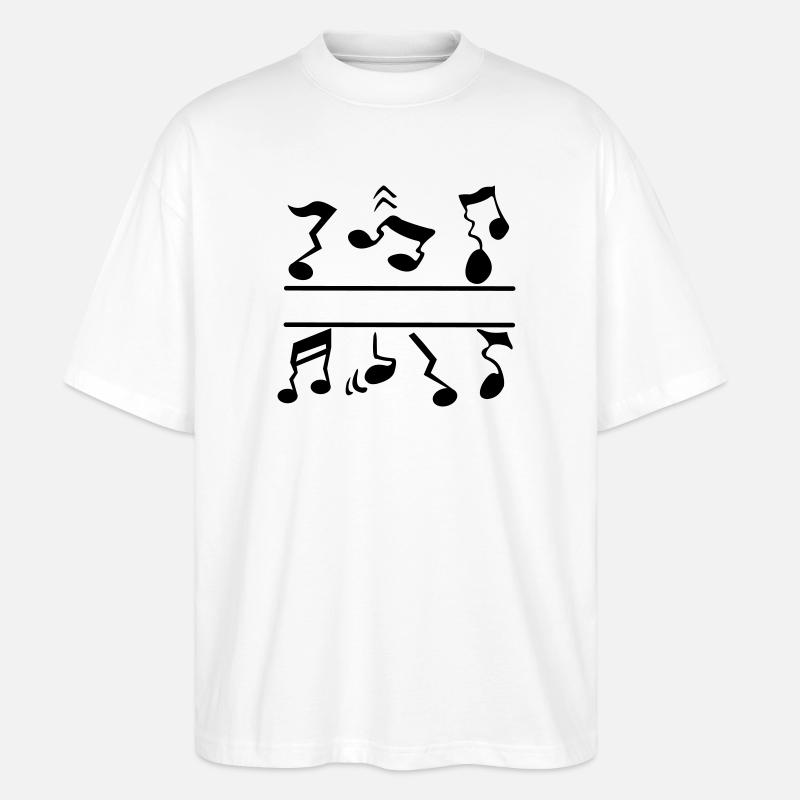Falsche Noten - Stanley/Stella Oversized Unisex Bio T-Shirt Blaster 2.0 - Weiß