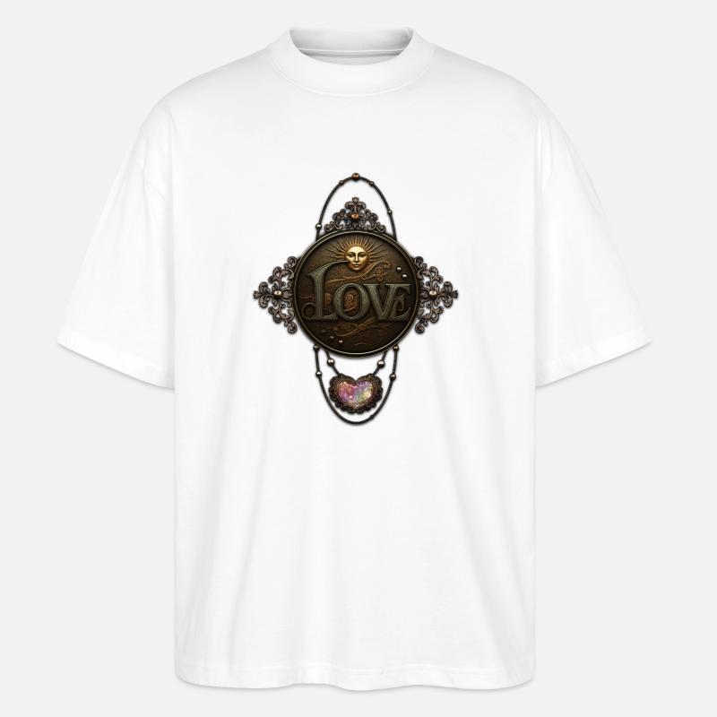 Das Emblem der Liebe. - Stanley/Stella Oversized Unisex Bio T-Shirt Blaster 2.0 - Weiß