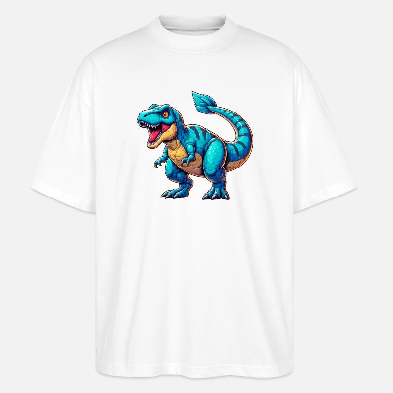 Dinosaurier - Stanley/Stella Oversized Unisex Bio T-Shirt Blaster 2.0 - Weiß