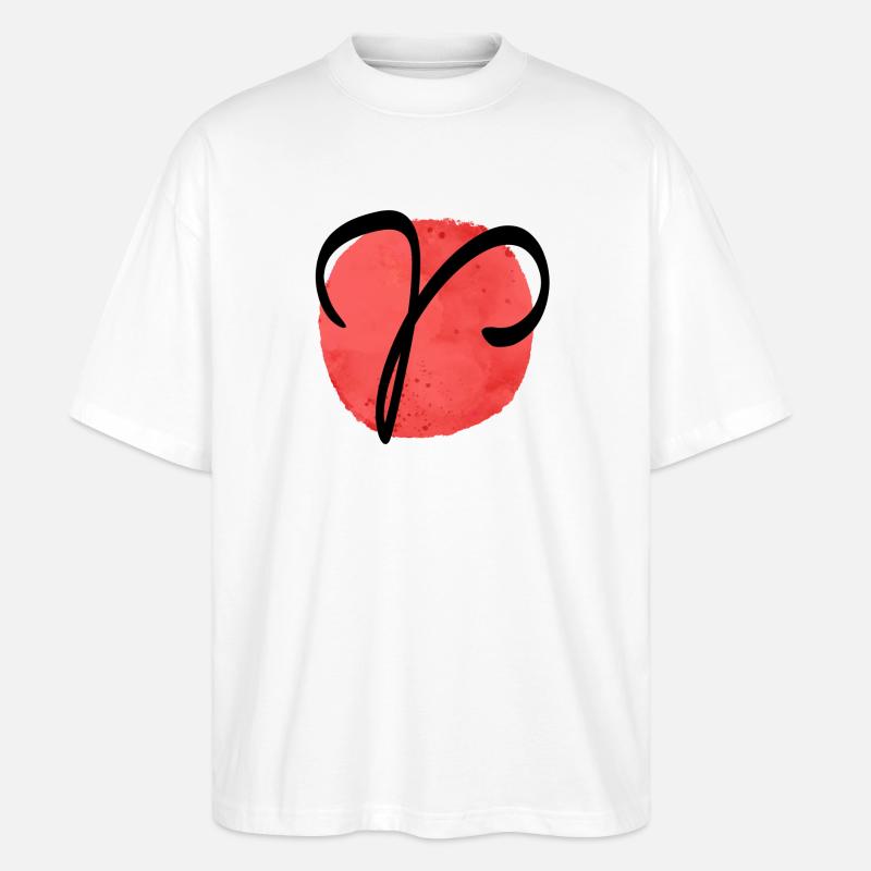 Sternzeichen Widder - Stanley/Stella Oversized Unisex Bio T-Shirt Blaster 2.0 - Weiß