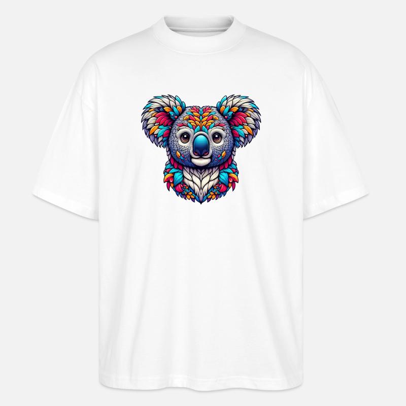 Koala - Stanley/Stella Oversized Unisex Bio T-Shirt Blaster 2.0 - Weiß