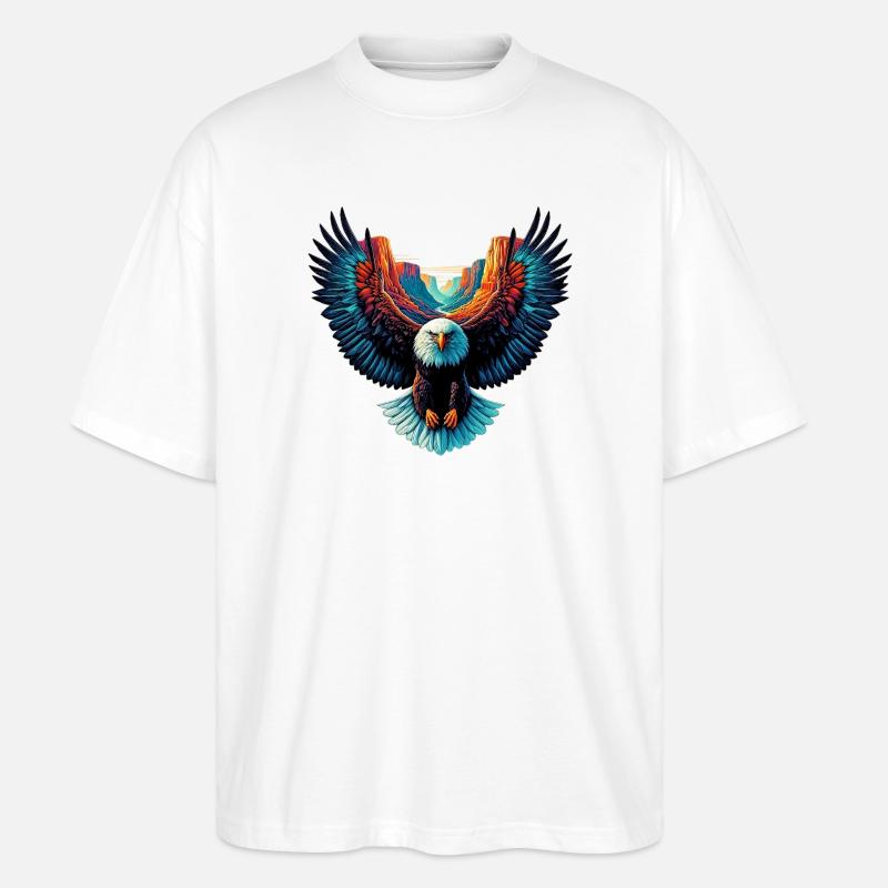 Adler - Stanley/Stella Oversized Unisex Bio T-Shirt Blaster 2.0 - Weiß