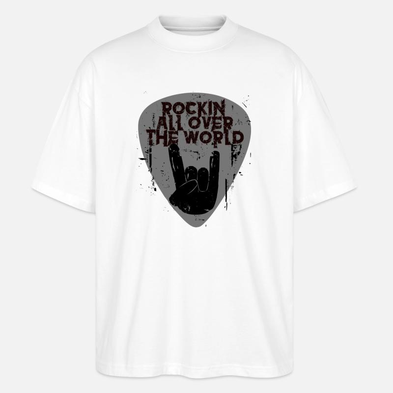 Rock'n'Roll - Stanley/Stella Oversized Unisex Bio T-Shirt Blaster 2.0 - Weiß