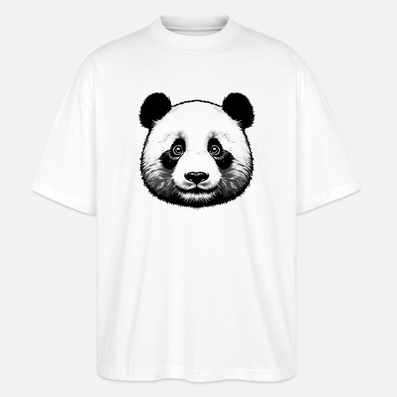 Panda - Stanley/Stella Oversized Unisex Bio T-Shirt Blaster 2.0 - Weiß