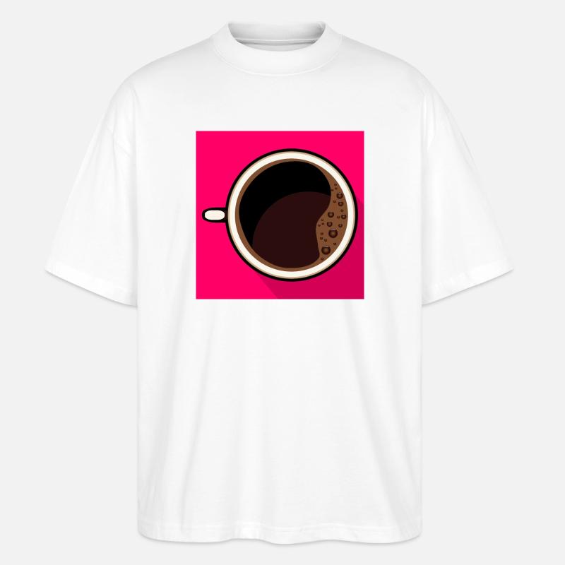 KAFFEE ESPRESSO TASSE - Stanley/Stella Oversized Unisex Bio T-Shirt Blaster 2.0 - Weiß