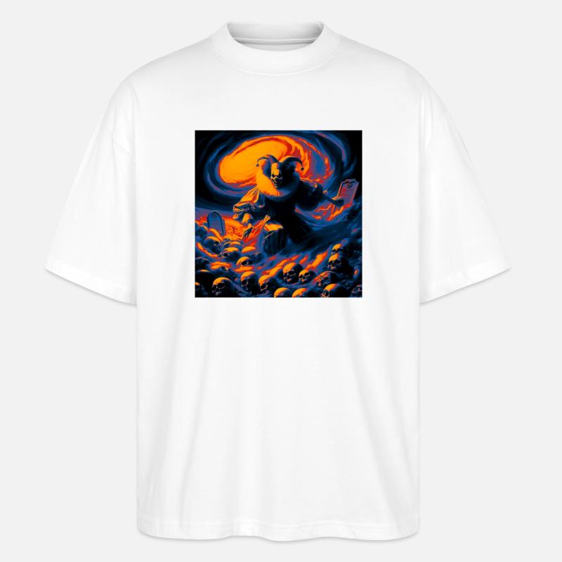 Halloween-Harlekin - Stanley/Stella Oversized Unisex Bio T-Shirt Blaster 2.0 - Weiß