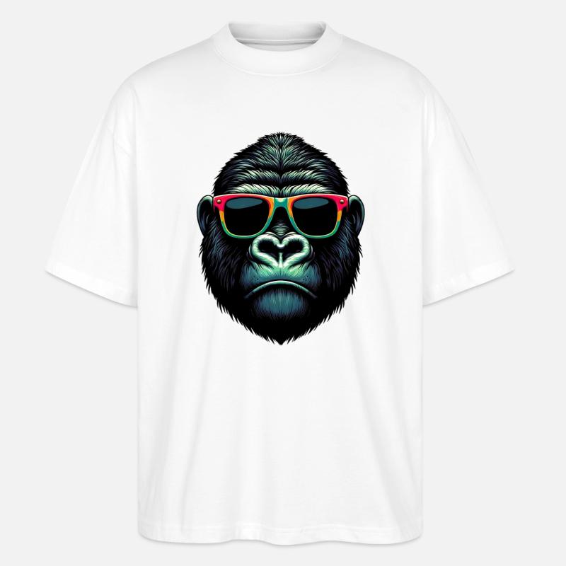 Gorilla - Stanley/Stella Oversized Unisex Bio T-Shirt Blaster 2.0 - Weiß
