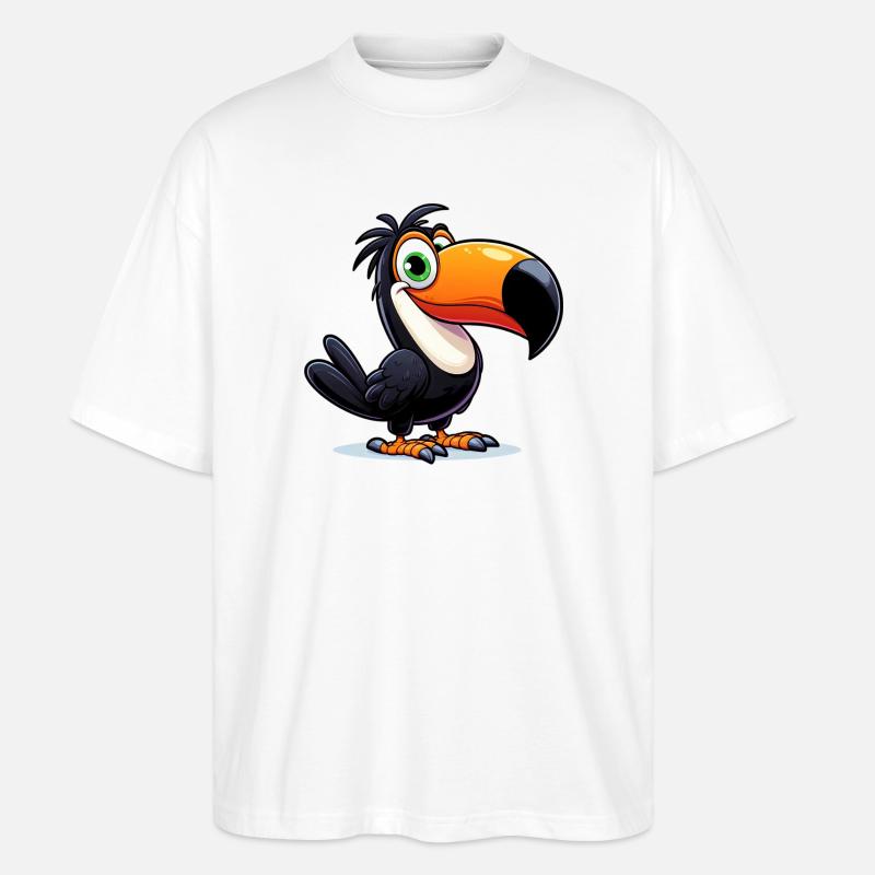 Toucan - Stanley/Stella Oversized Unisex Organic T-shirt Blaster 2.0 - white