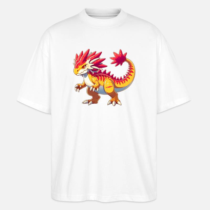 Dinosaurier - Stanley/Stella Oversized Unisex Bio T-Shirt Blaster 2.0 - Weiß