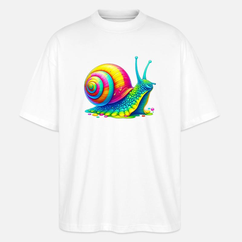 Schnecke - Stanley/Stella Oversized Unisex Bio T-Shirt Blaster 2.0 - Weiß
