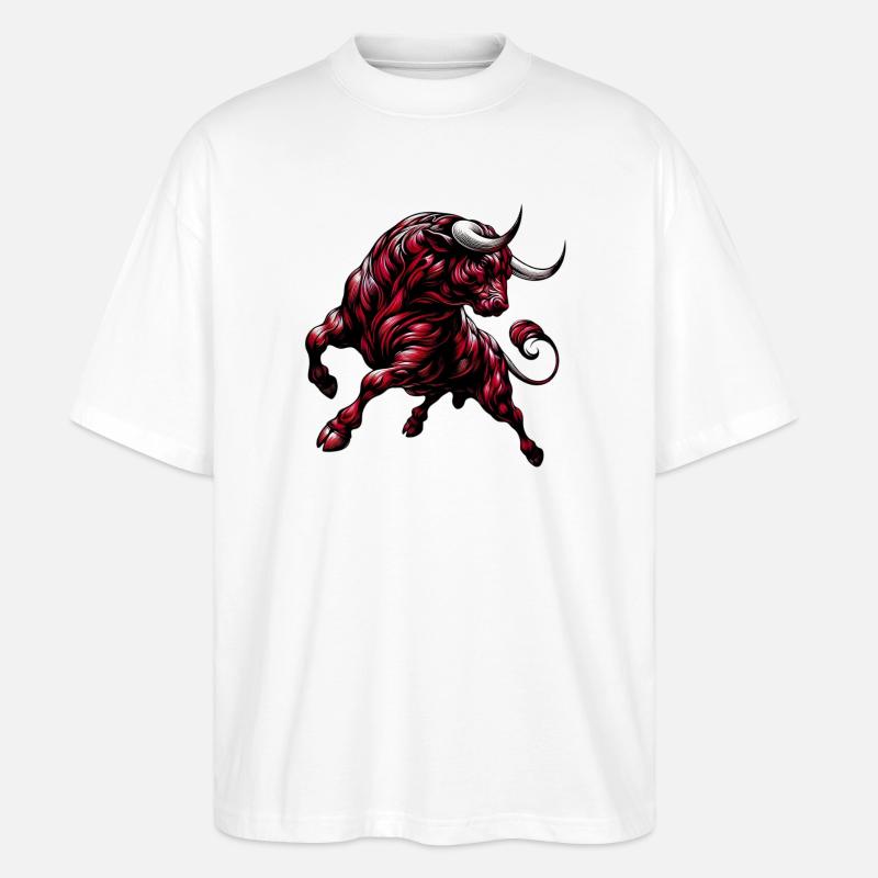 Stier - Stanley/Stella Oversized Unisex Bio T-Shirt Blaster 2.0 - Weiß