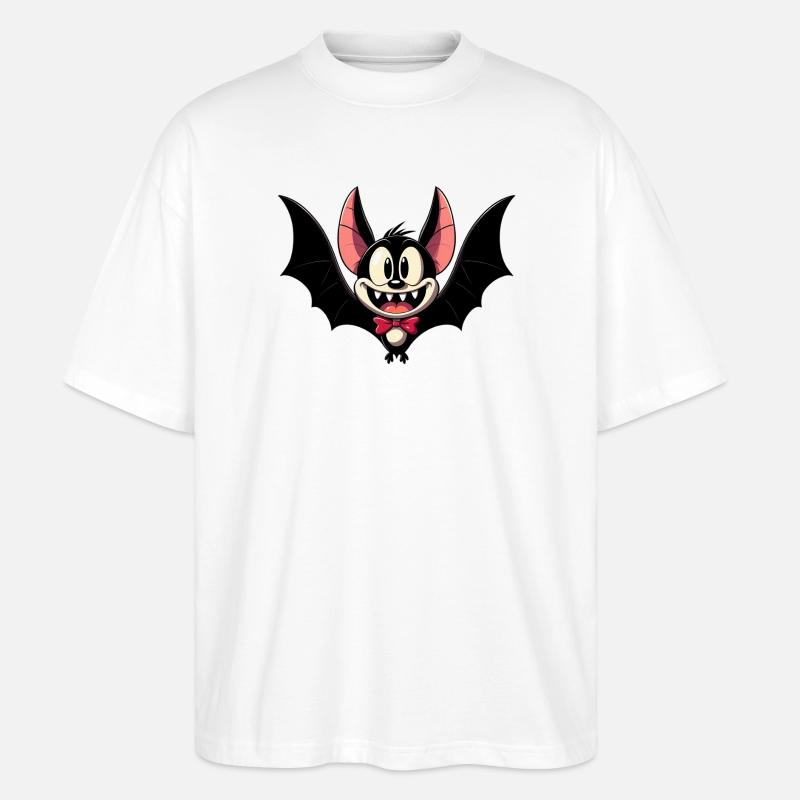 Fledermaus - Stanley/Stella Oversized Unisex Bio T-Shirt Blaster 2.0 - Weiß