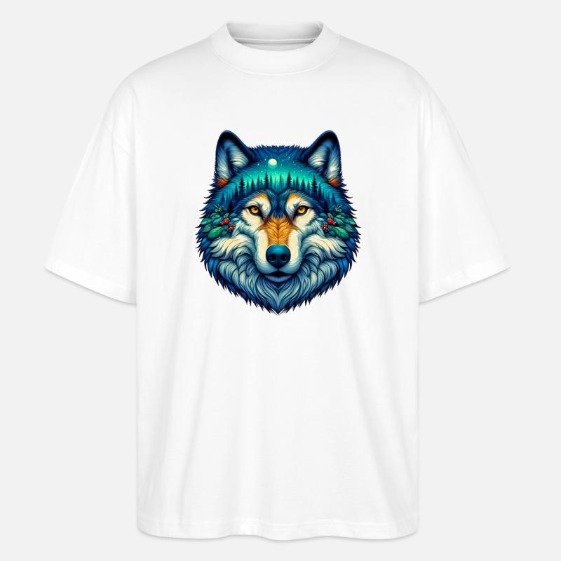Wolf - Stanley/Stella Oversized Unisex Bio T-Shirt Blaster 2.0 - Weiß