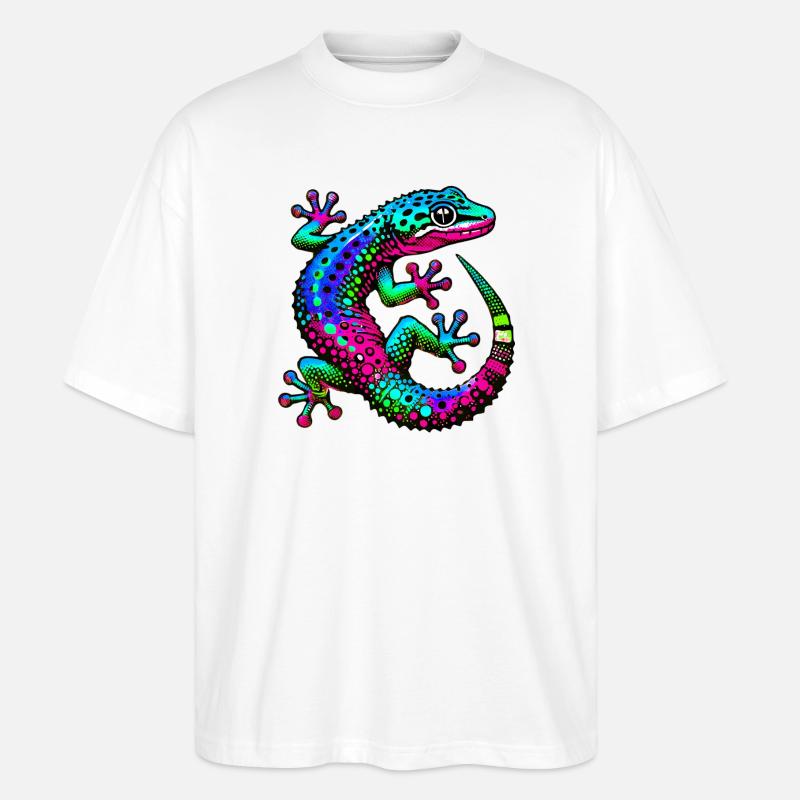Gecko - Stanley/Stella Oversized Unisex Bio T-Shirt Blaster 2.0 - Weiß