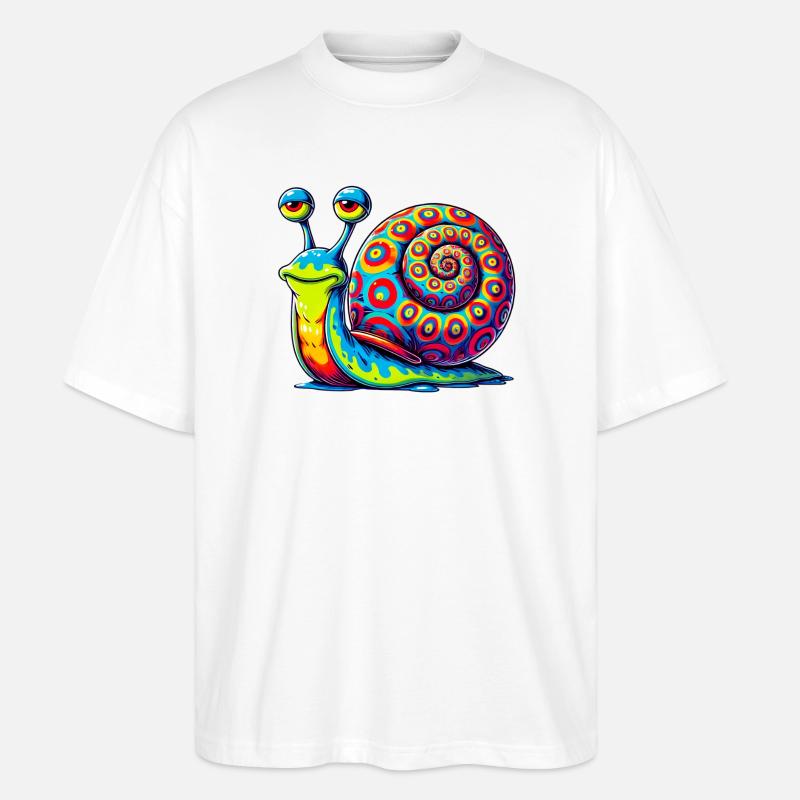 Escargot - T-shirt bio Blaster 2.0 coupe oversize Stanley/Stella Unisexe - blanc