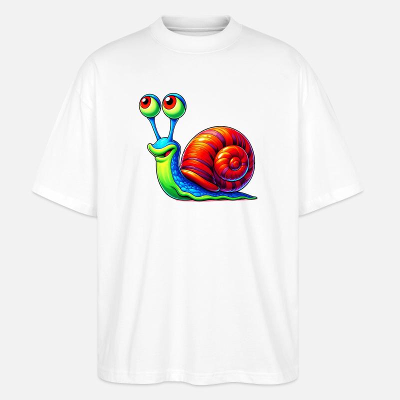 Schnecke - Stanley/Stella Oversized Unisex Bio T-Shirt Blaster 2.0 - Weiß