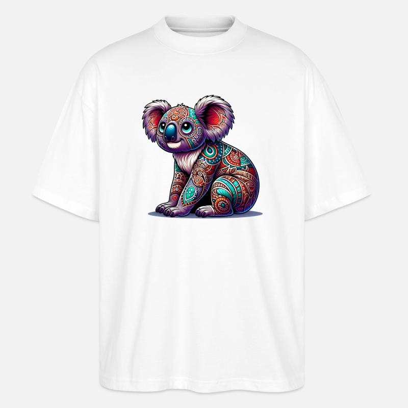 Koala - Stanley/Stella Oversized Unisex Bio T-Shirt Blaster 2.0 - Weiß