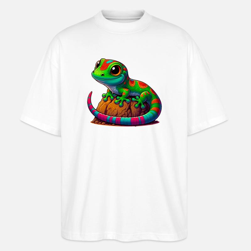Gecko - Stanley/Stella Oversized Unisex Bio T-Shirt Blaster 2.0 - Weiß