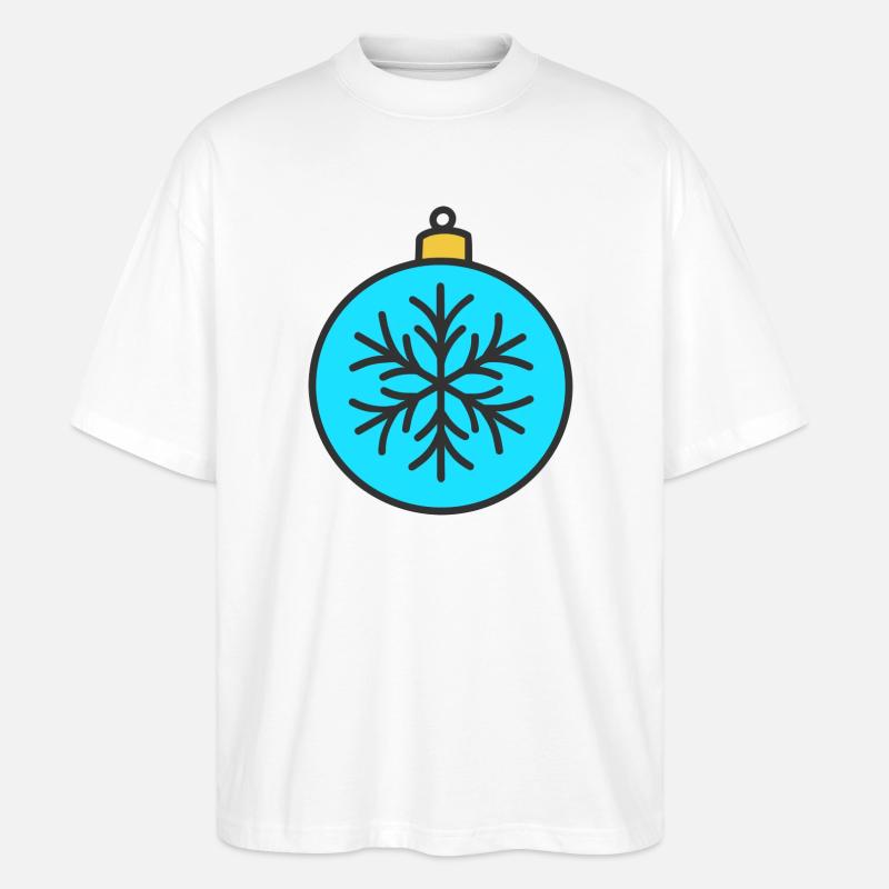 Weihnachtskugel - Stanley/Stella Oversized Unisex Bio T-Shirt Blaster 2.0 - Weiß