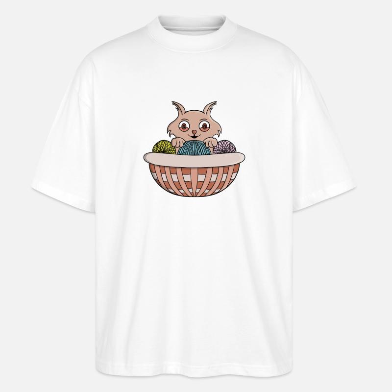Korb Quietschen - Stanley/Stella Oversized Unisex Bio T-Shirt Blaster 2.0 - Weiß