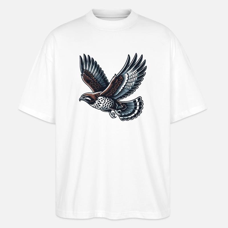 Buzzard - Stanley/Stella Oversized Unisex Organic T-shirt Blaster 2.0 - white