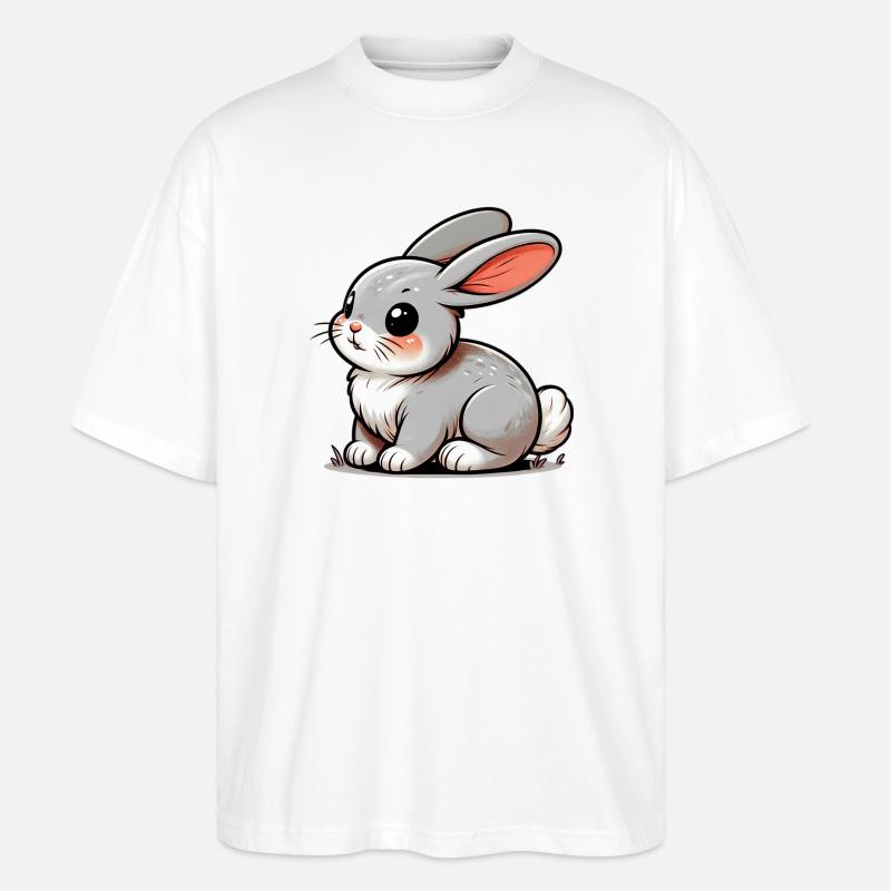 Kanin - Stanley/Stella Oversize Unisex Øko T-shirt Blaster 2.0 - hvid