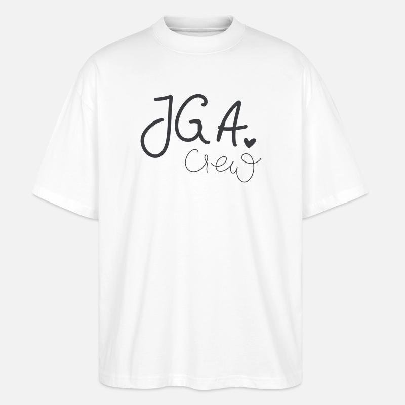 JGA Crew: Bachelor Party Tee - Stanley/Stella Oversized Unisex Organic T-shirt Blaster 2.0 - white