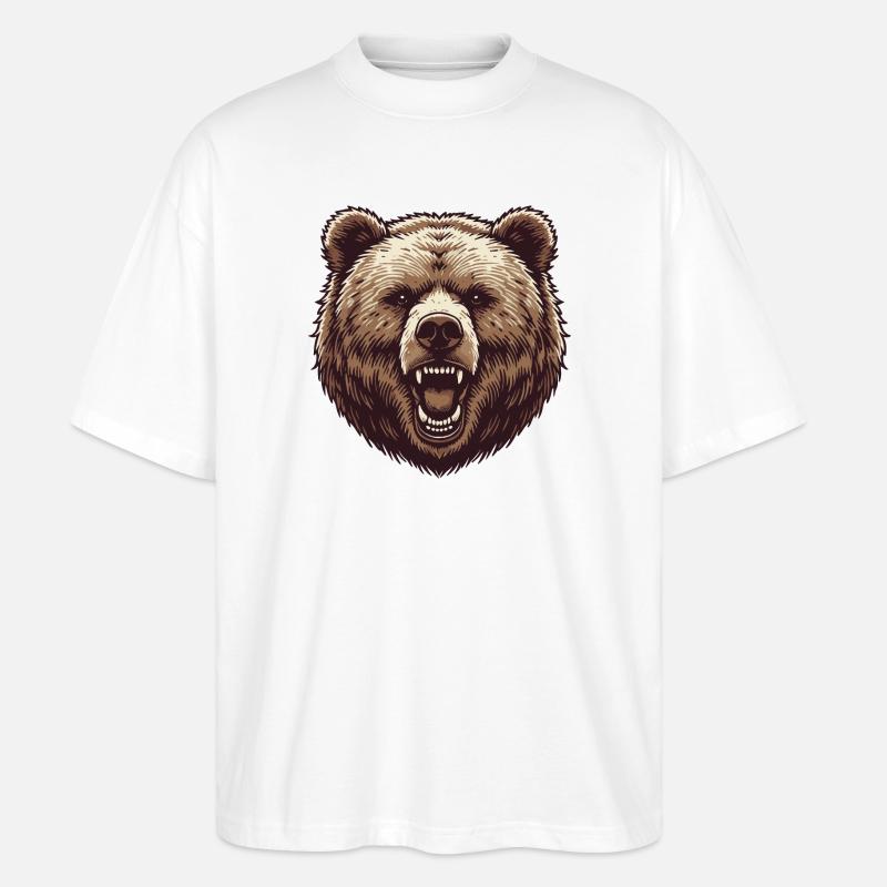 Grizzly - Stanley/Stella Oversized Unisex Bio T-Shirt Blaster 2.0 - Weiß