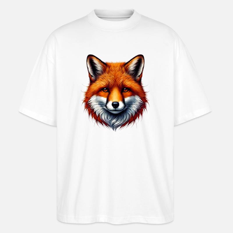 Fuchs - Stanley/Stella Oversized Unisex Bio T-Shirt Blaster 2.0 - Weiß