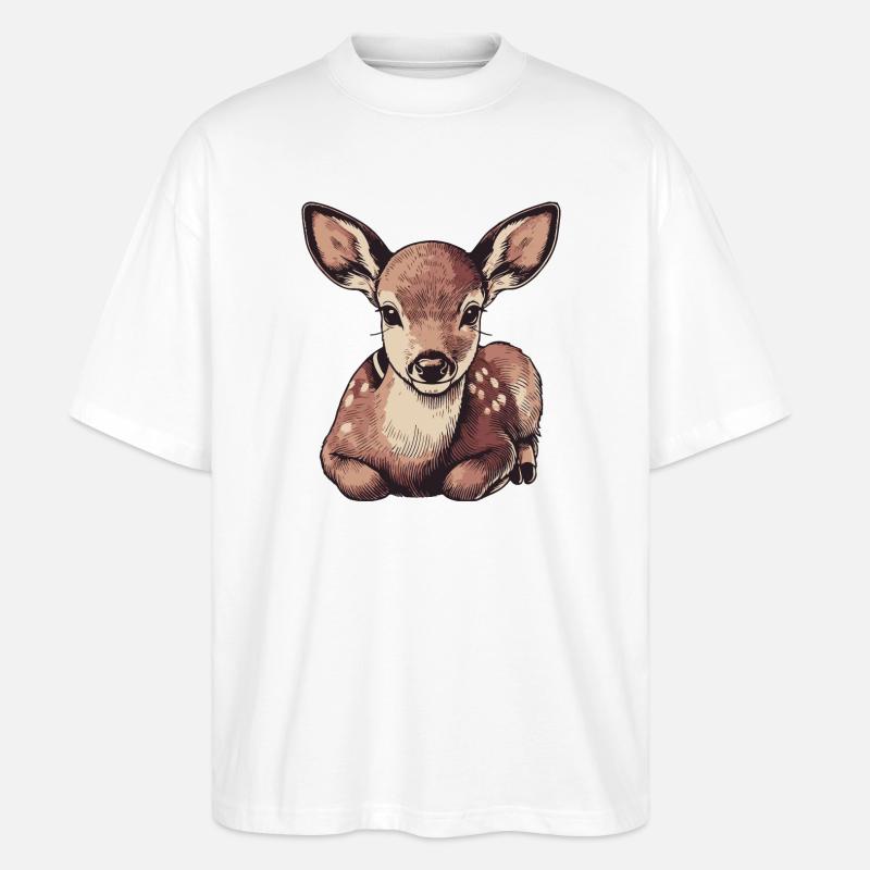 Reh - Stanley/Stella Oversized Unisex Bio T-Shirt Blaster 2.0 - Weiß