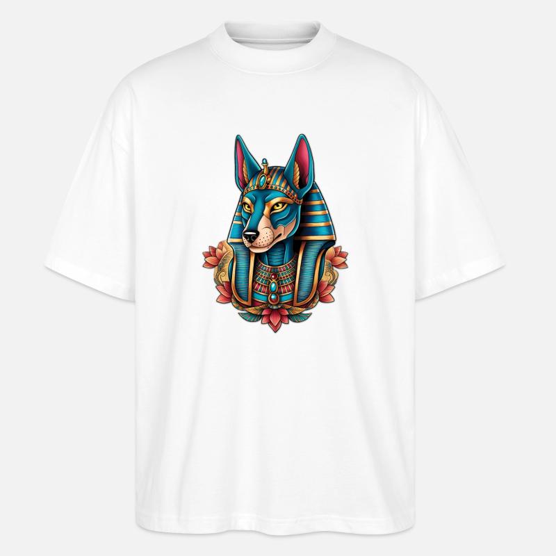 Illustration von Anubis - Stanley/Stella Oversized Unisex Bio T-Shirt Blaster 2.0 - Weiß
