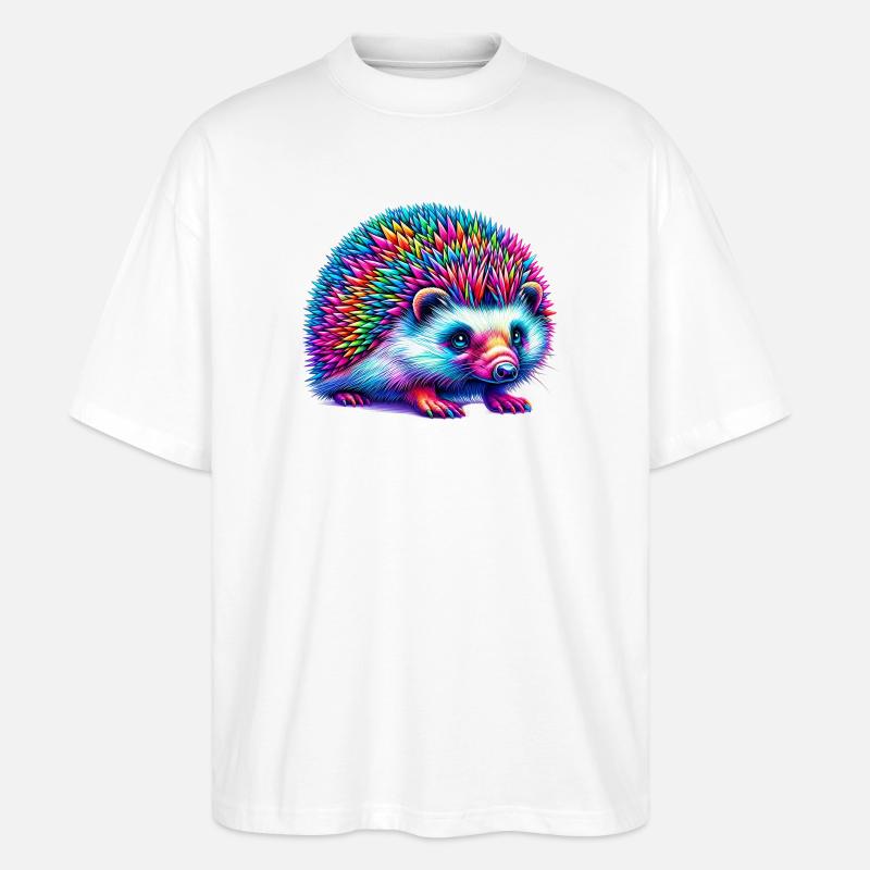 Hérisson - T-shirt bio Blaster 2.0 coupe oversize Stanley/Stella Unisexe - blanc