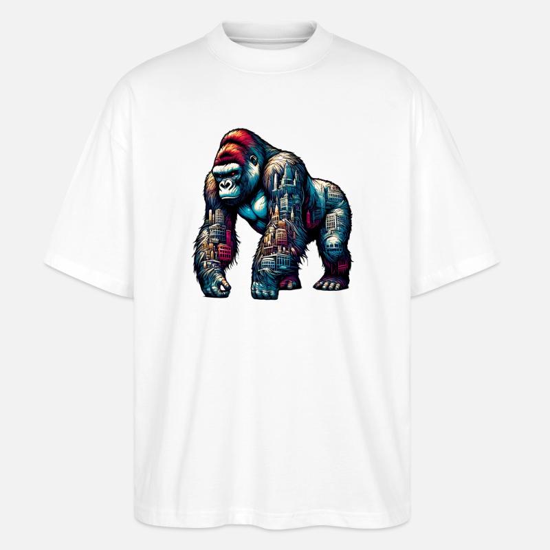 Gorilla - Stanley/Stella Oversized Unisex Bio T-Shirt Blaster 2.0 - Weiß