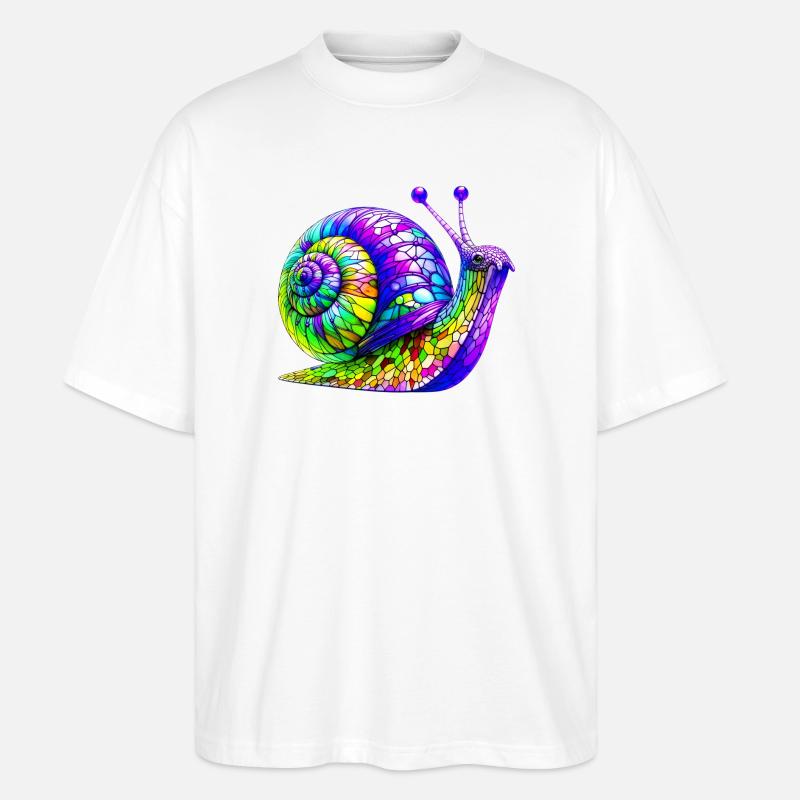Snail - Stanley/Stella Oversized Unisex Organic T-shirt Blaster 2.0 - white